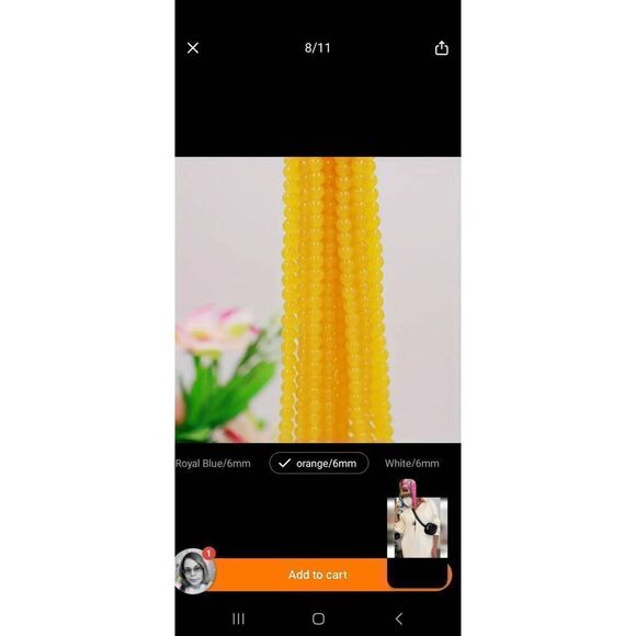 20glass beads+20 copper diomond spacers - Picture 8 of 12